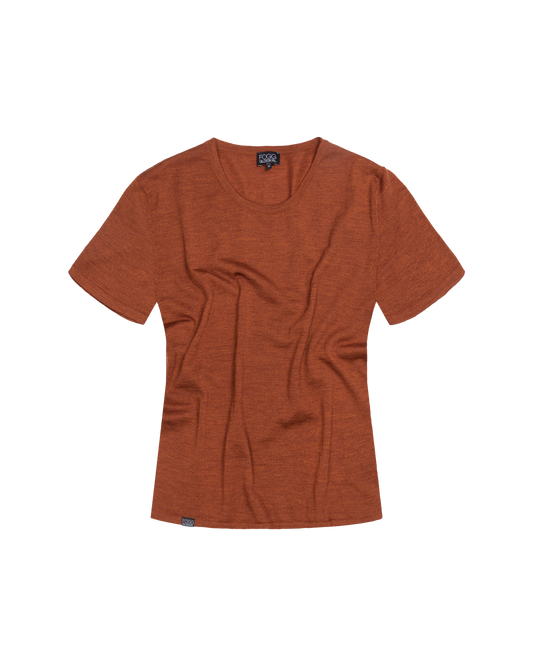 Classic Merino Wool T-Shirt – Rust