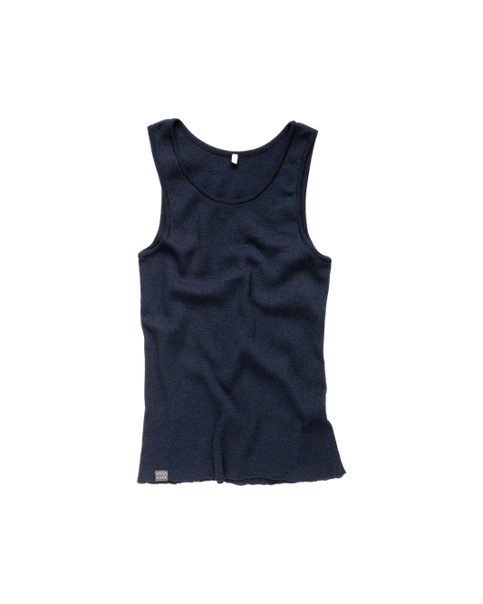 Classic Merino Wool Tank Top Under – Navy Blue
