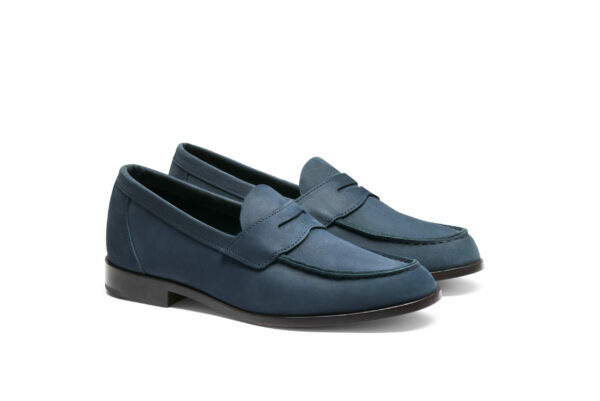 loafers aurlands sko blå skinn