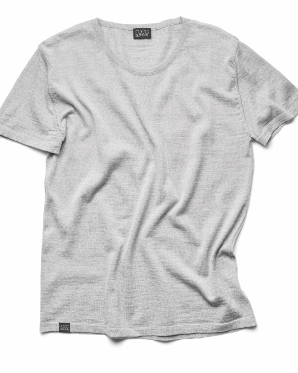 klassisk t-skjorte merinoull lysgrå