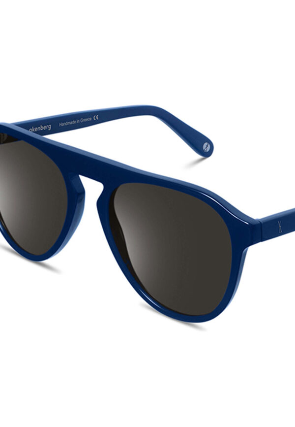 solbrille pilotbrille blå akenberg