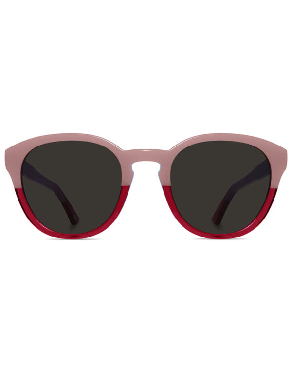 solbrille rød rosa bærekraftig akenberg