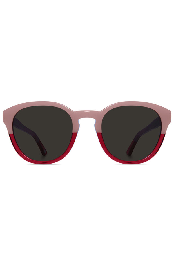 solbrille rød rosa bærekraftig akenberg