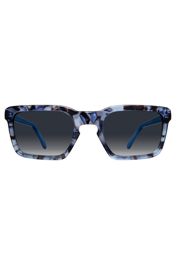 solbrille blå rektangulær akenberg